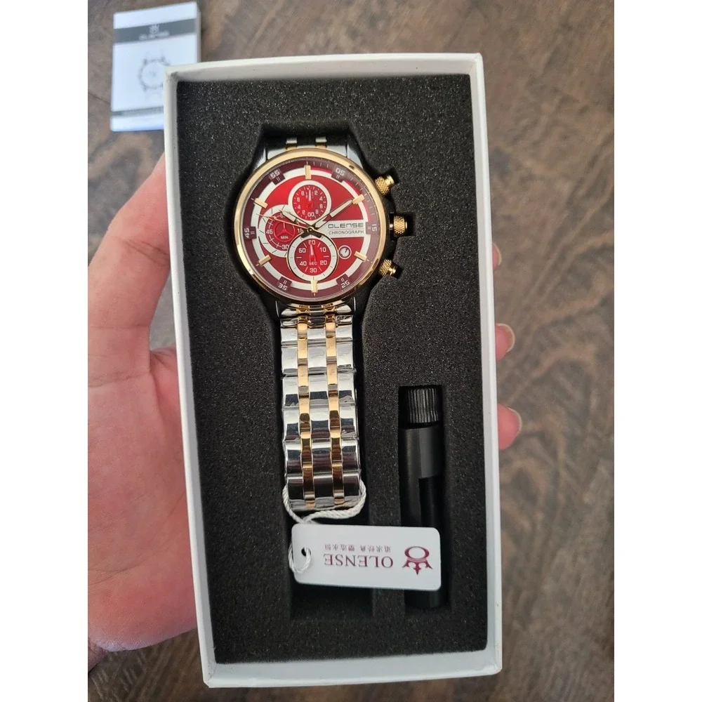 OLENSE New Stylish Chronograph Watch‎ in Stainless Steel For Men